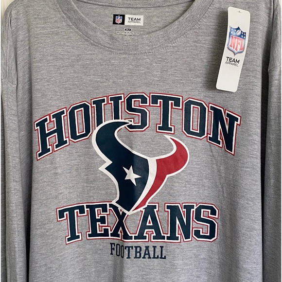 NFL Team Apparel Houston Texans Long Sleeve Shirt / T-Shirt Size 2XLT - Picture 10 of 10